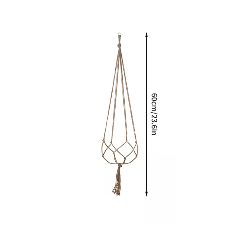 Hand Woven Hanging Plant Holder Cotton Rope Flower Pot Hanger 4