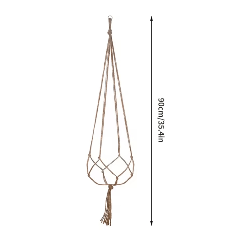 Hand Woven Hanging Plant Holder Cotton Rope Flower Pot Hanger 6
