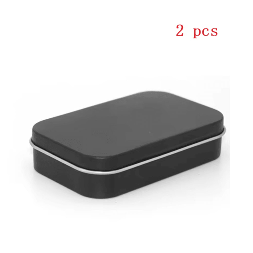 Mini Metal Tin Storage Box Hinged Small Organizer Container 5