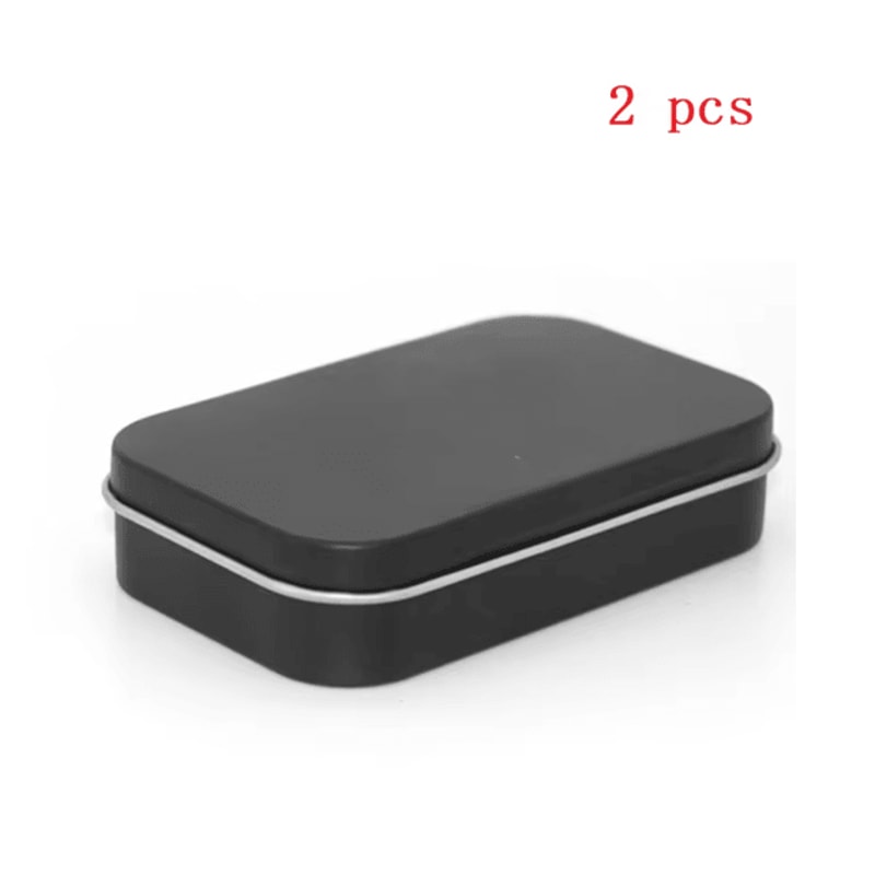 Mini Metal Tin Storage Box Hinged Small Organizer Container 5