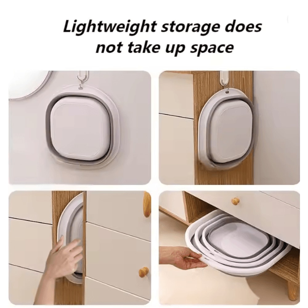 Foldable Portable Wash Basin Large Collapsible Laundry And Kitchen Bowl 3