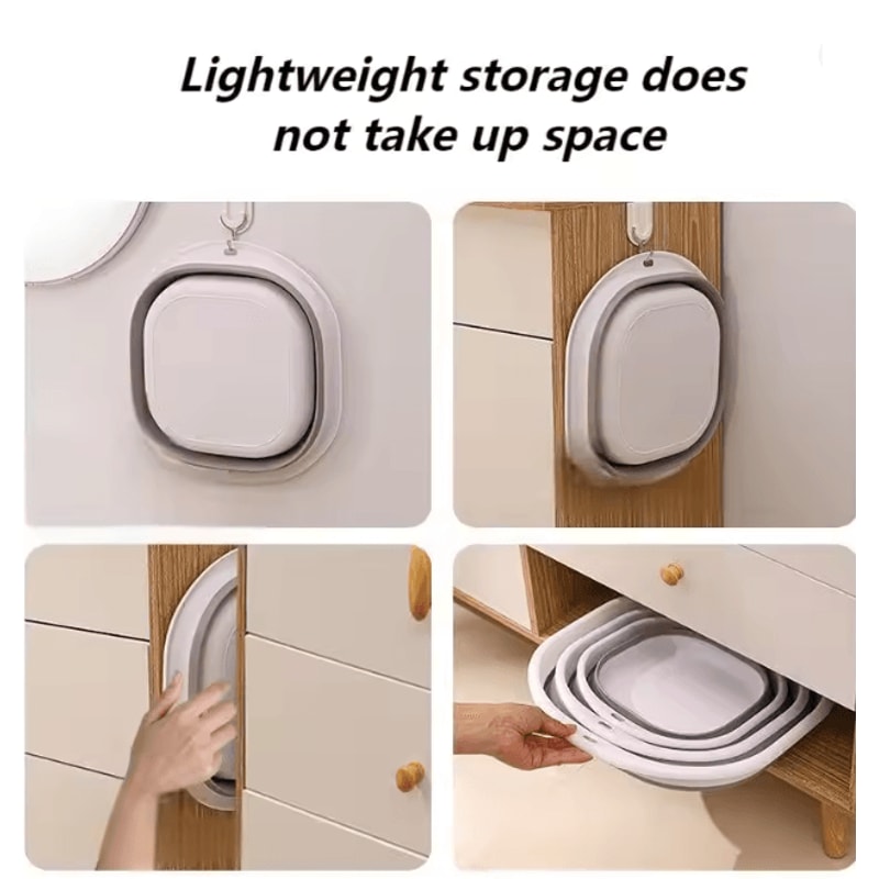 Foldable Portable Wash Basin Large Collapsible Laundry And Kitchen Bowl 3