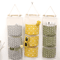 Three Pocket Hanging Wall Storage Organizer Cotton Linen Bag 0