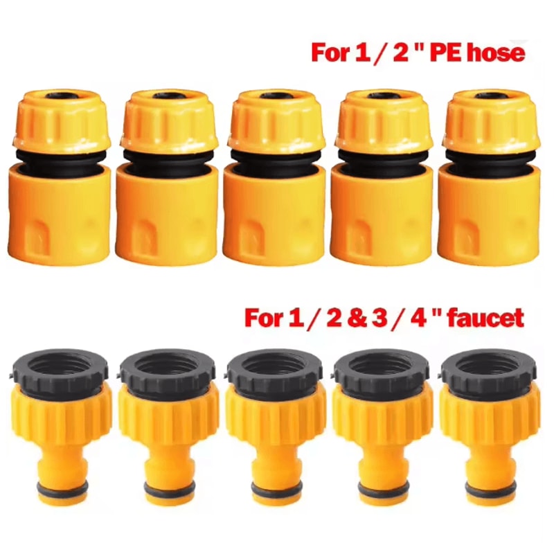 10 Piece Garden Hose Quick Connector Set Faucet Adapter For Irrigation 1