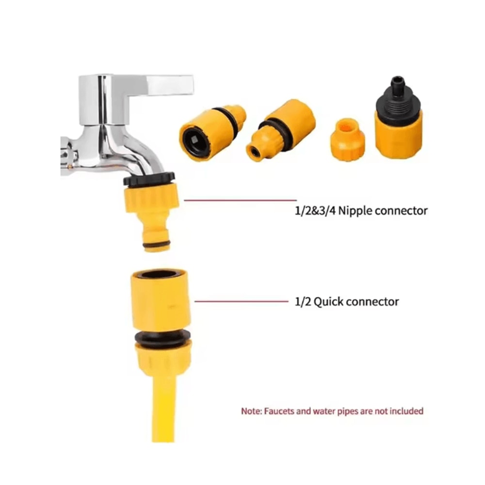 10 Piece Garden Hose Quick Connector Set Faucet Adapter For Irrigation 2