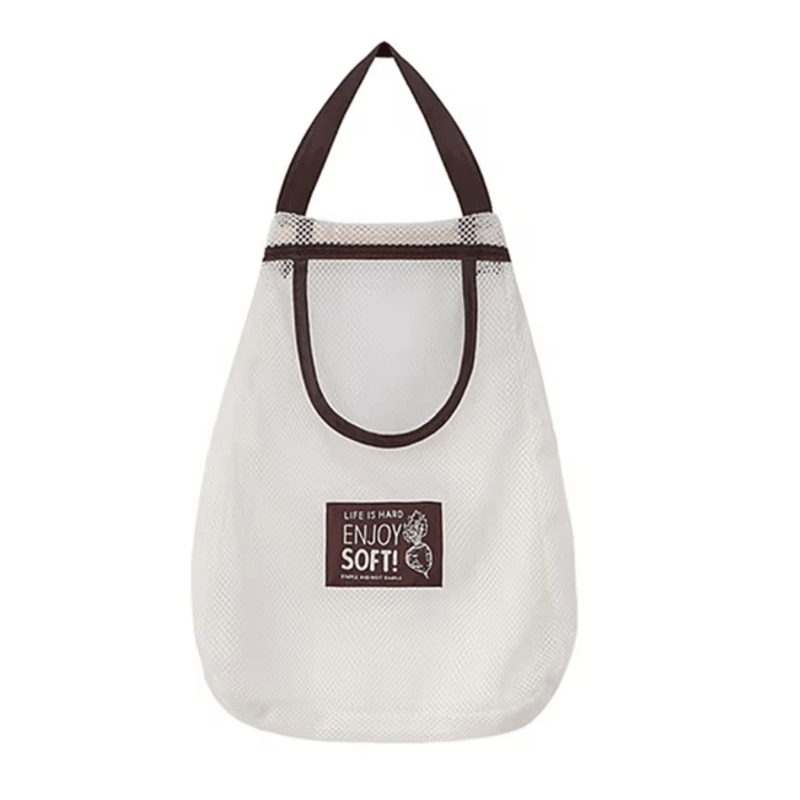 Hanging Vegetable Storage Bag Kitchen Wall Fruit And Garlic Organizer 7