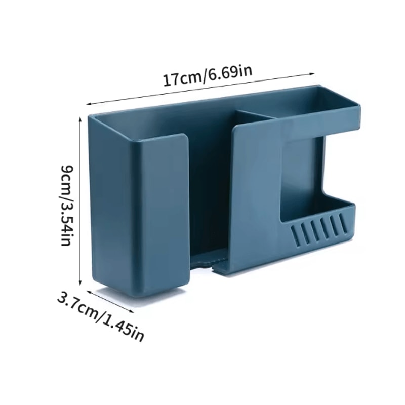 Wall Mounted Remote Control Holder Phone Charging Storage Box Organizer 8