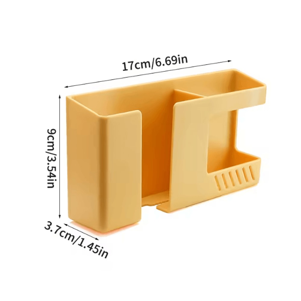 Wall Mounted Remote Control Holder Phone Charging Storage Box Organizer 9