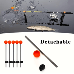 winter ice fishing rod tip indicator spring bite detector set