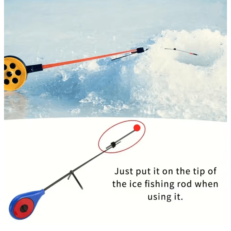 Winter Ice Fishing Rod Tip Indicator Spring Bite Detector Set 2