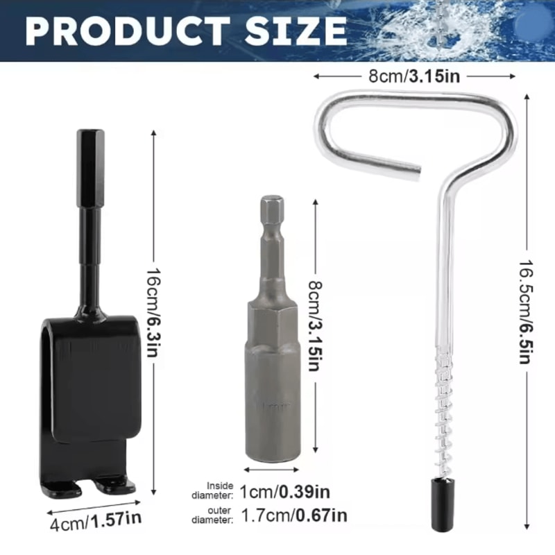 Stainless Steel Ice Fishing Tent Stakes Auger Nails With Drill Adapter 1
