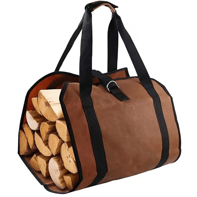 Large Capacity Firewood Carry Bag Durable Log Storage And Transport Tote 6
