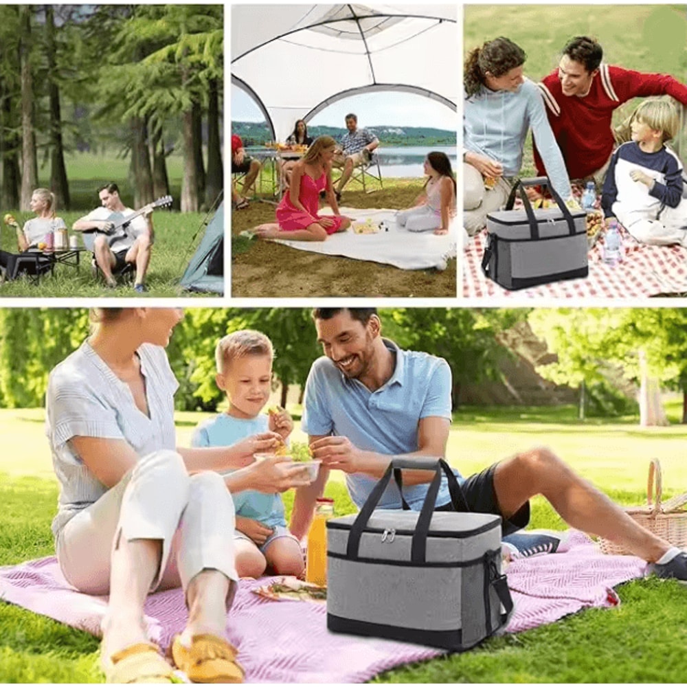Large Capacity Leakproof Picnic Cooler Bag Insulated Lunch Tote 3