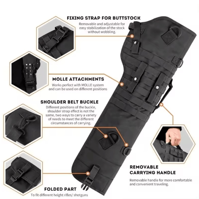 Padded Hunting Rifle Gun Bag Shotgun Carry Case With Shoulder Strap 1