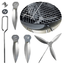 one touch grill cleaning system stainless steel ash catcher replacement kit