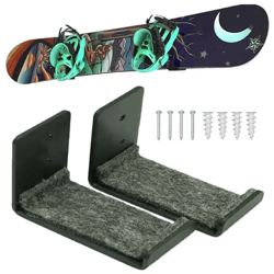 matte black snowboard wall rack ski board mount holder stand