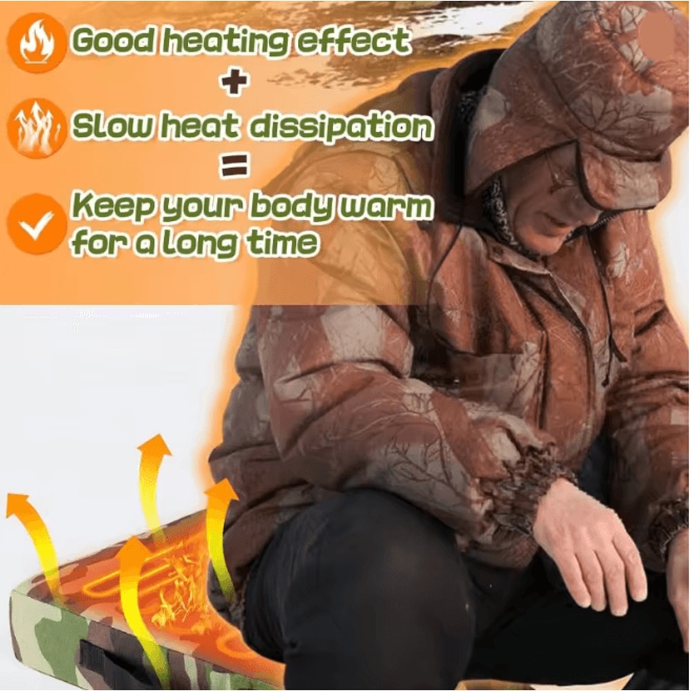 Camouflage Heated Seat Cushion Outdoor Portable Warming Pad 2