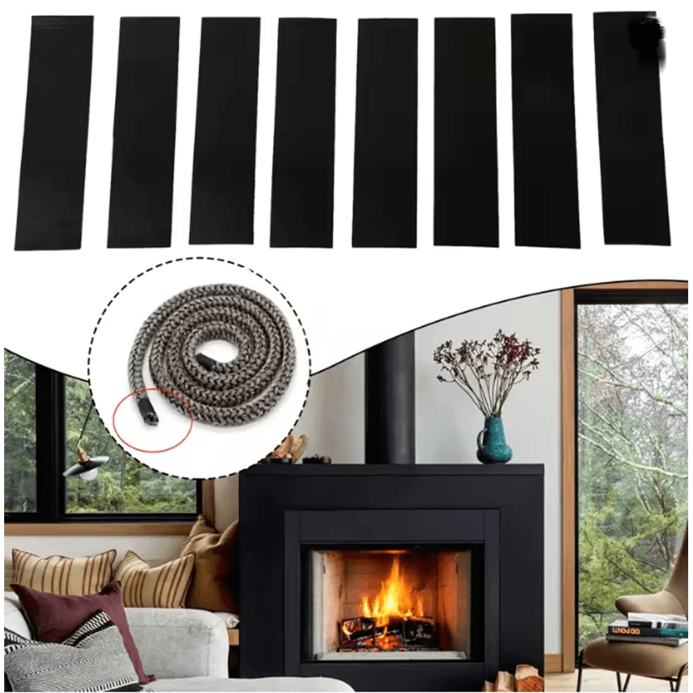 High Temperature Fireplace Sealing Tape Self Adhesive Glass Fiber Stove Gasket 0