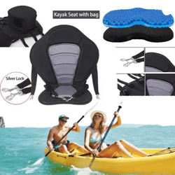adjustable padded kayak seat with backrest and detachable storage bag