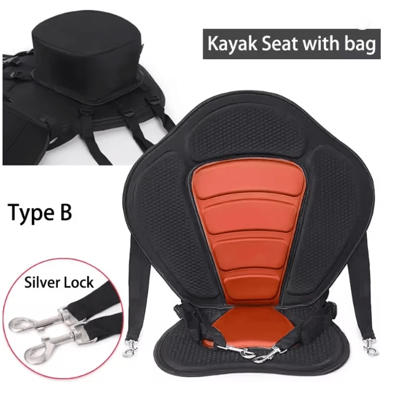 Adjustable Padded Kayak Seat With Backrest And Detachable Storage Bag 10