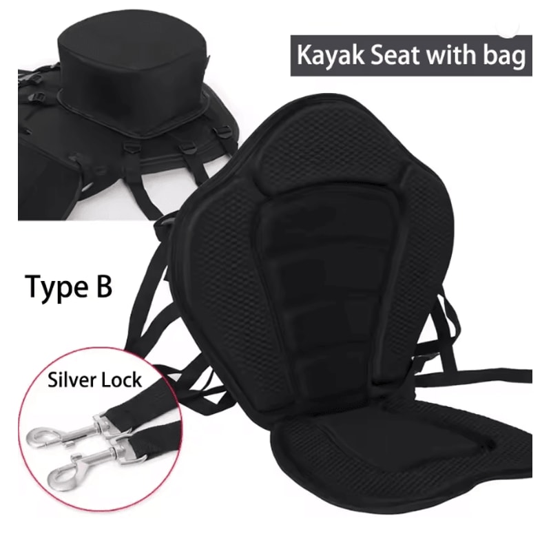 Adjustable Padded Kayak Seat With Backrest And Detachable Storage Bag 6