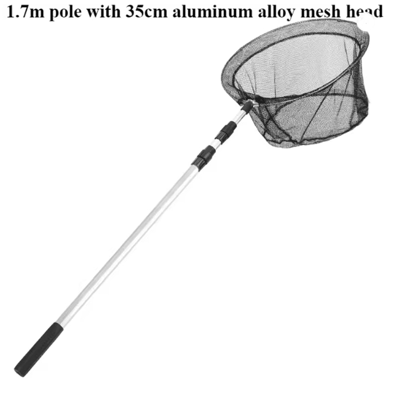 Telescopic Fishing Net Aluminum Alloy Folding Landing Net With Rubber Handle 16