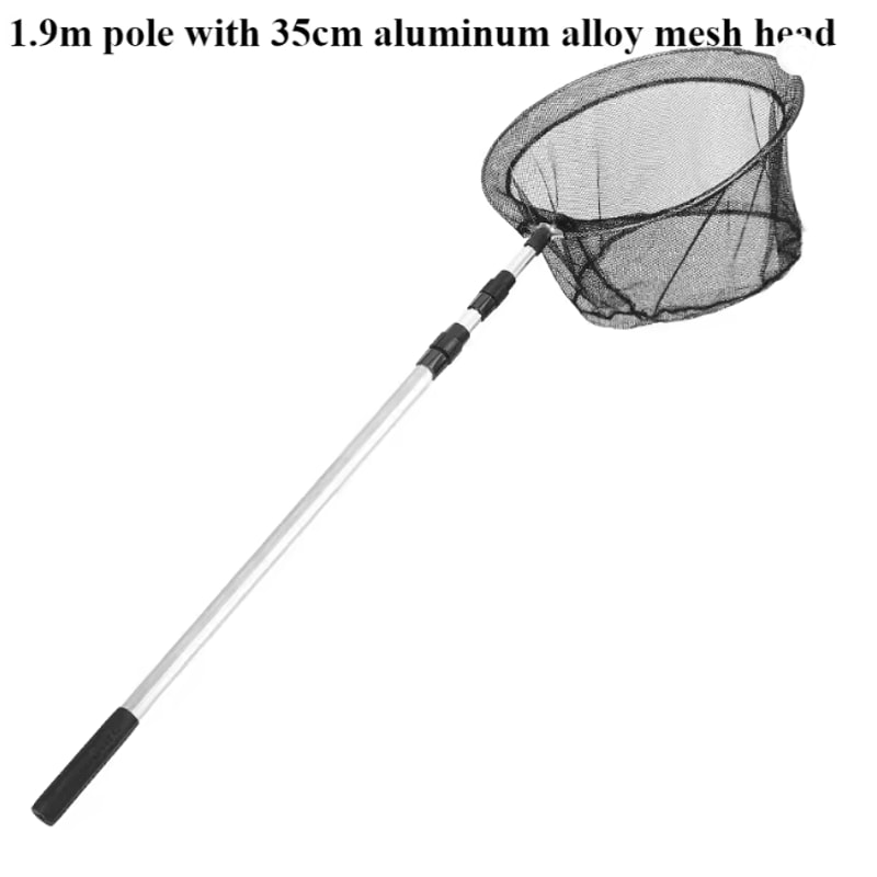 Telescopic Fishing Net Aluminum Alloy Folding Landing Net With Rubber Handle 17