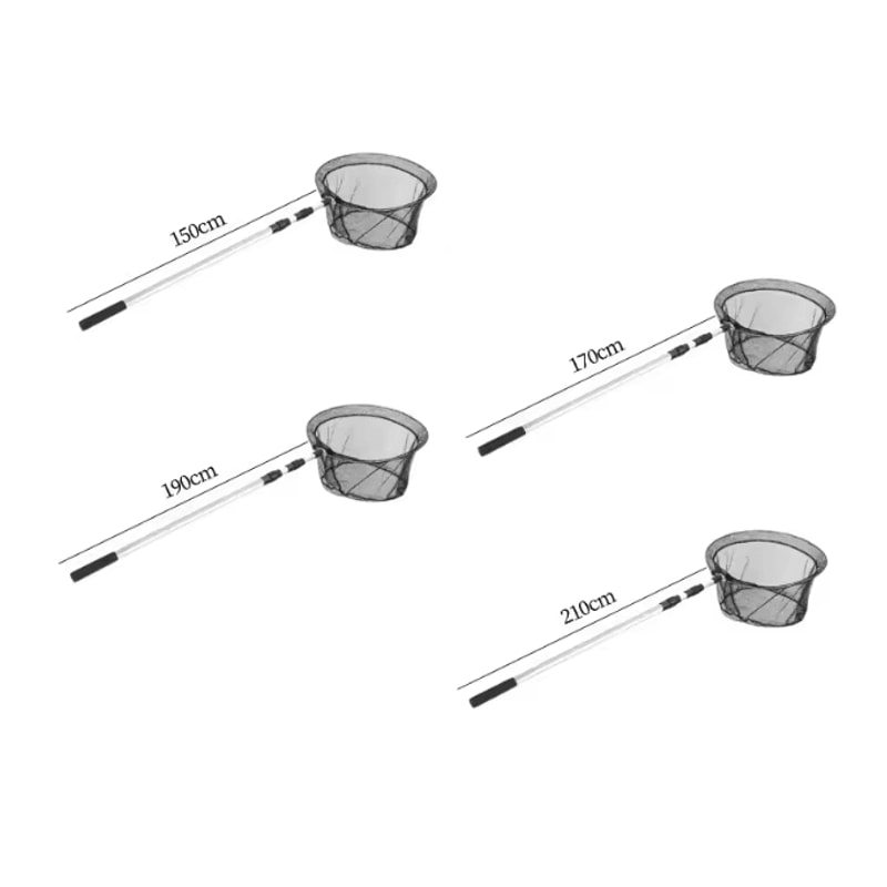 Telescopic Fishing Net Aluminum Alloy Folding Landing Net With Rubber Handle 1