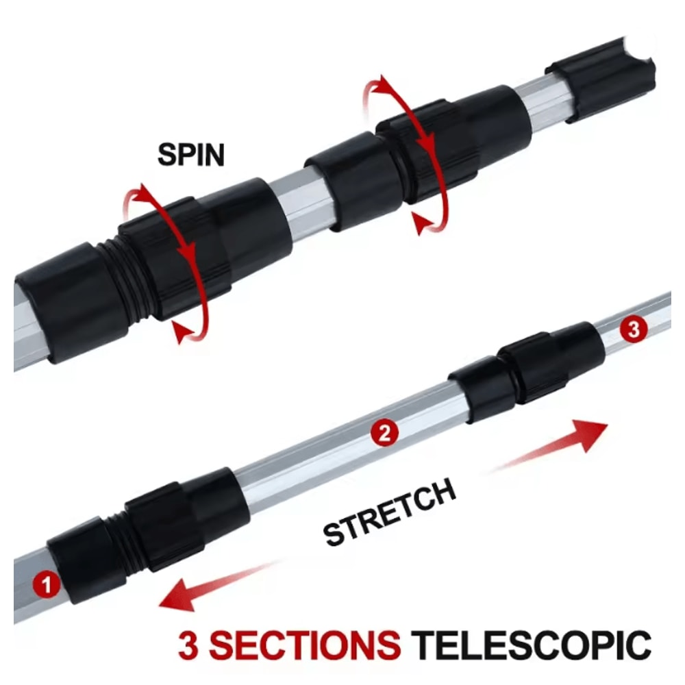 Telescopic Fishing Net Aluminum Alloy Folding Landing Net With Rubber Handle 2