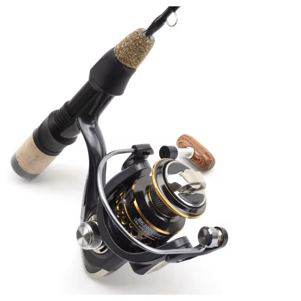 Portable Ice Fishing Rod With Reel Carbon Fiber Winter Fishing Set 2