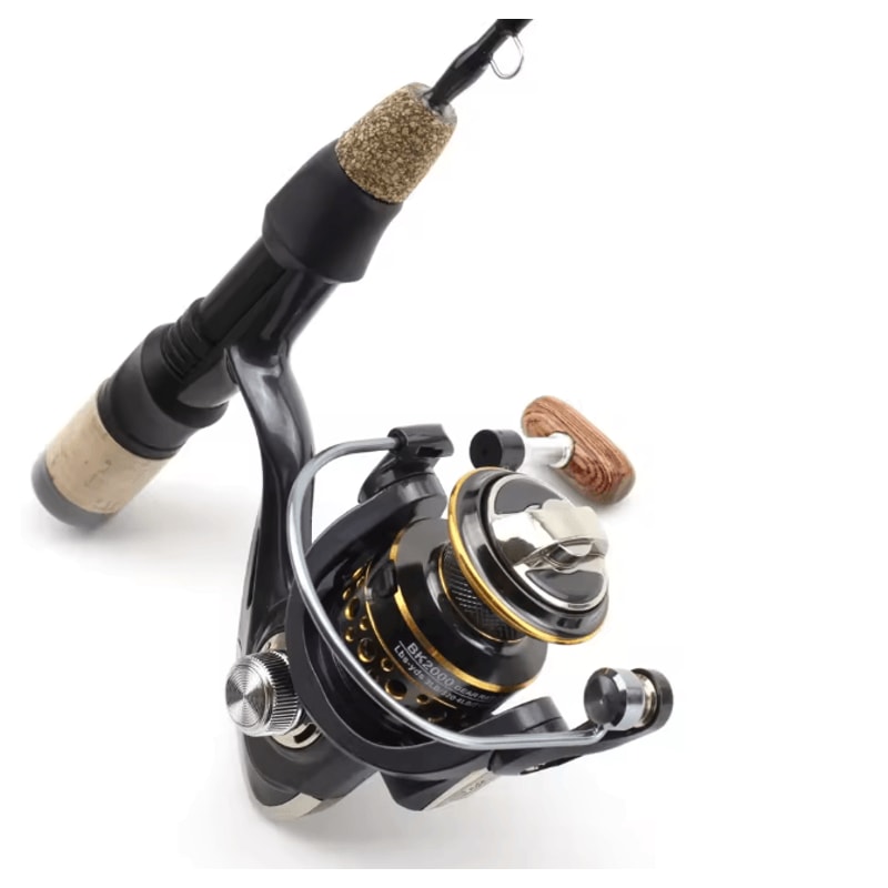 Portable Ice Fishing Rod With Reel Carbon Fiber Winter Fishing Set 2