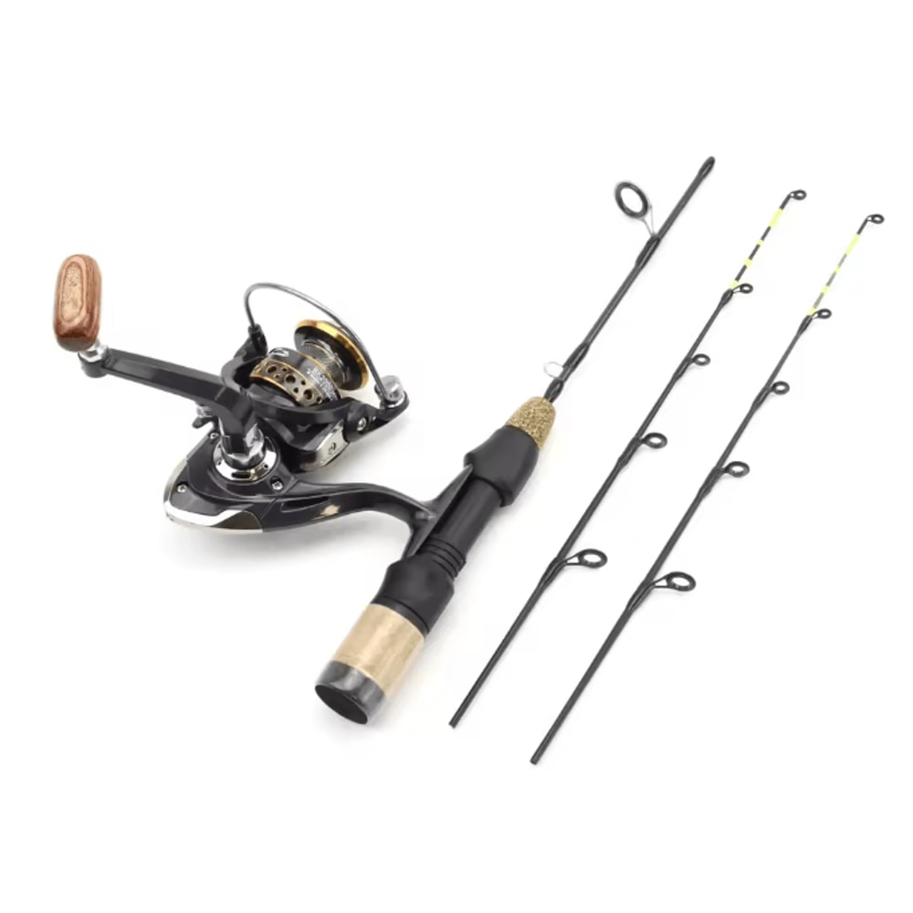 Portable Ice Fishing Rod With Reel Carbon Fiber Winter Fishing Set 5