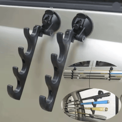 car mounted fishing rod holder suction cup storage bracket