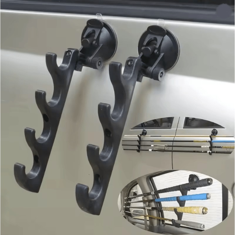 Car Mounted Fishing Rod Holder Suction Cup Storage Bracket 0