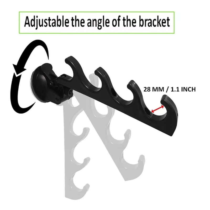Car Mounted Fishing Rod Holder Suction Cup Storage Bracket 1