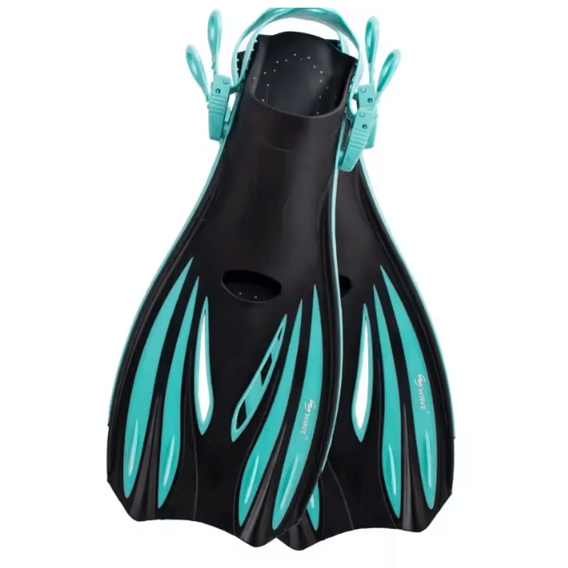 Adjustable Short Swimming Fins Open Heel Snorkeling And Dive Training Flippers 6