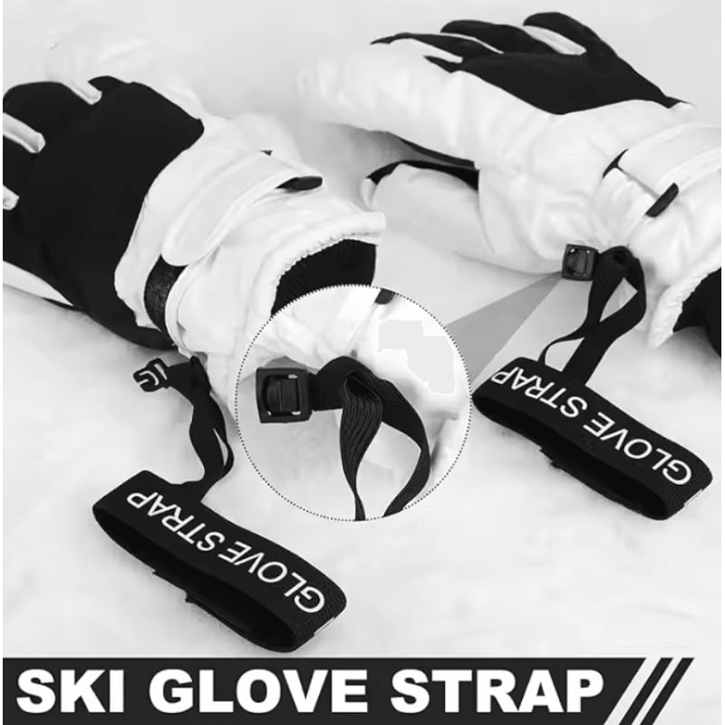 SecureGrip Ski Glove Safety Straps Elastic Wrist Leash For Winter Sports 2