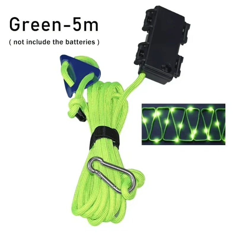 Camping Tent Rope LED Light Waterproof Outdoor Guy Line Safety Lighting 14