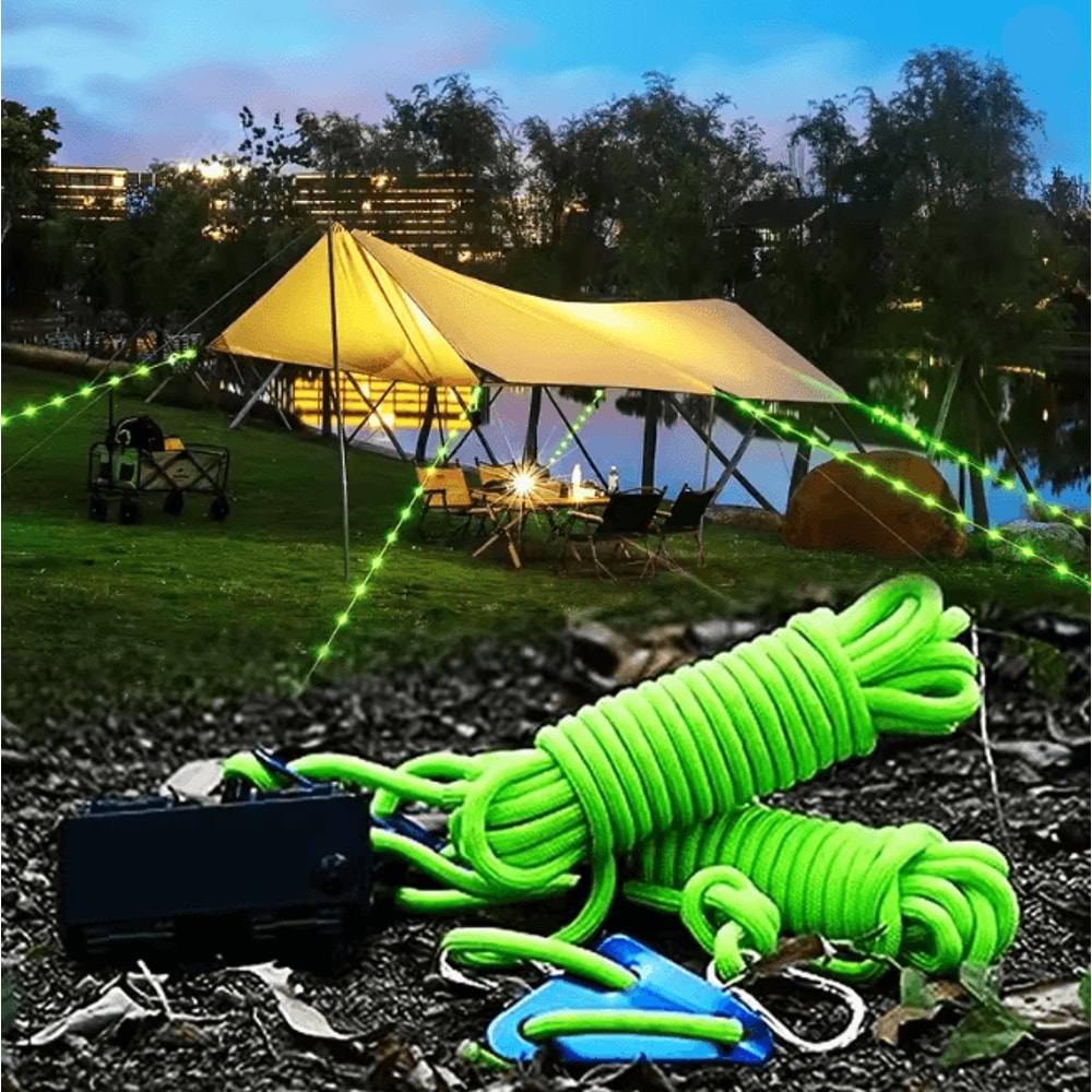 Camping Tent Rope LED Light Waterproof Outdoor Guy Line Safety Lighting 1