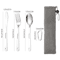 Stainless Steel Camping Cutlery Set Portable Spoon Fork Knife With Storage Bag 3