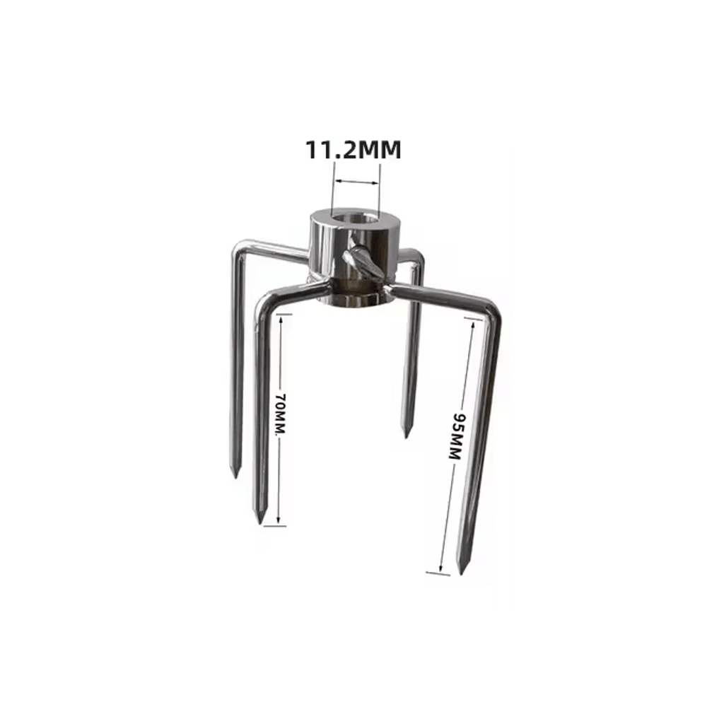 Double Sided Rotisserie Fork Stainless Steel BBQ Skewer For Grilling And Roasting 9