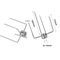 Double Sided Rotisserie Fork Stainless Steel BBQ Skewer For Grilling And Roasting 7