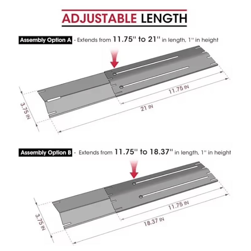 Adjustable Grill Heat Plate Shield Replacement Porcelain Steel Flavorizer Bars 1