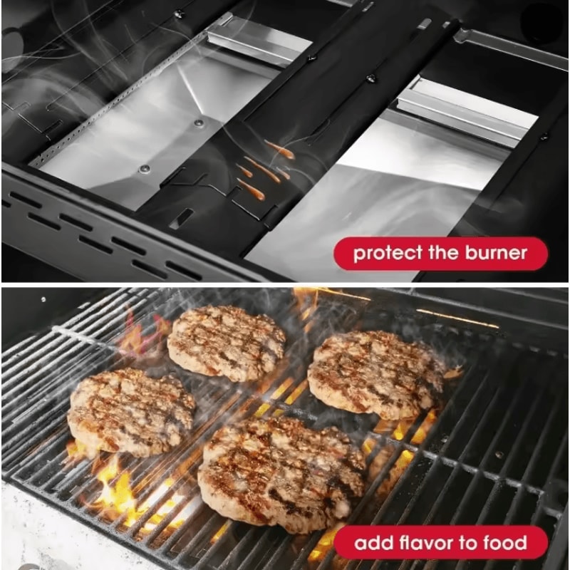 Adjustable Grill Heat Plate Shield Replacement Porcelain Steel Flavorizer Bars 2