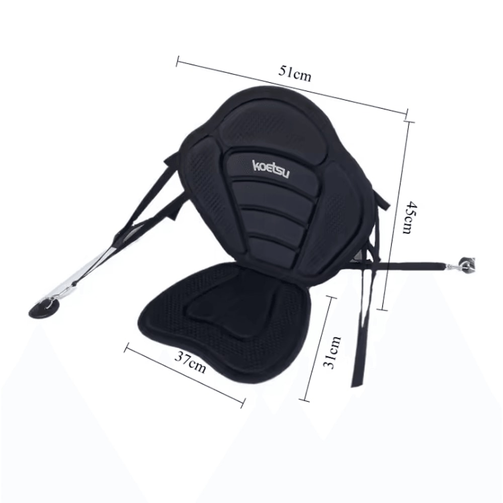 Padded Kayak Seat Adjustable Back Support For Canoe SUP And Fishing 5