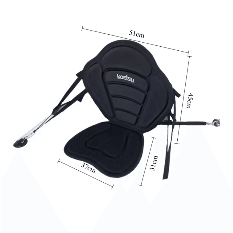 Padded Kayak Seat Adjustable Back Support For Canoe SUP And Fishing 5