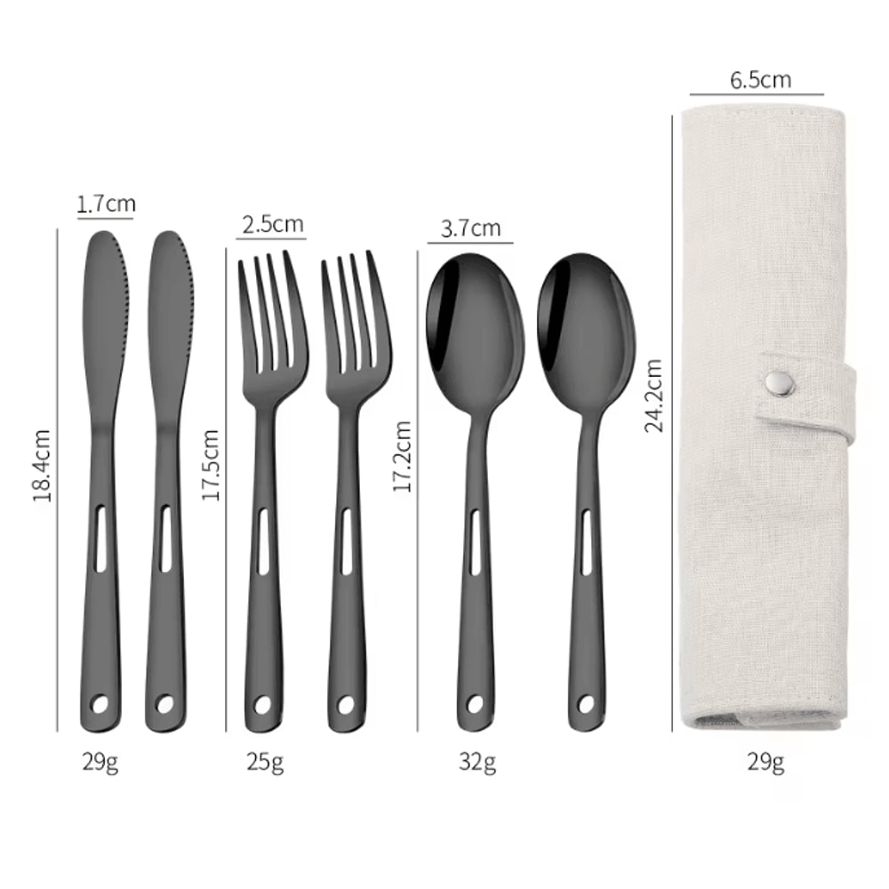 Portable Camping Cutlery Set Spoon Fork Knife For Travel And Outdoor Use 12