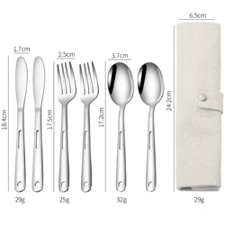 portable camping cutlery set spoon fork knife for travel and outdoor use
