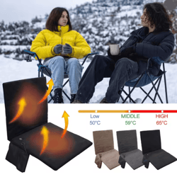 portable heated stadium seat extra wide foldable seat cushion with back support