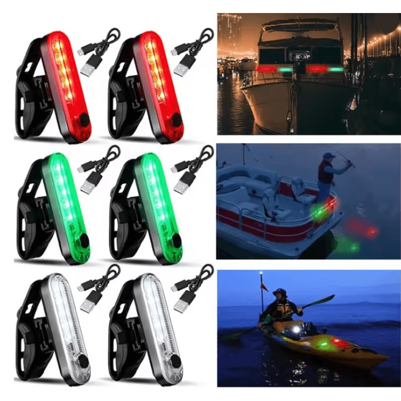 Rechargeable LED Marine Navigation Light For Boat Kayak And Sailboat 0